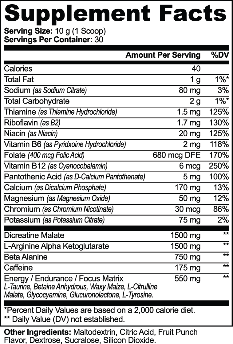 RISE Pre-Workout Powder (Fruit Punch)